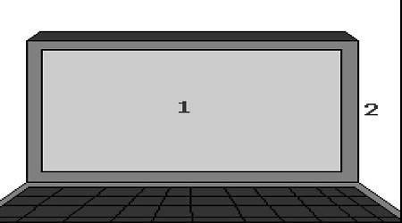 Scheme of the external parts of a TFT screen