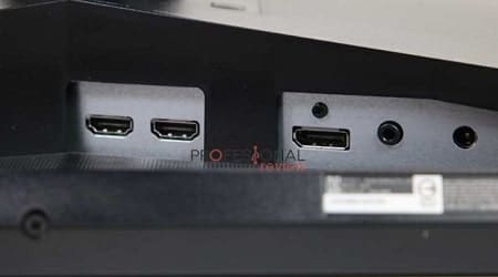 Ports and connections of  Asus TUF Gaming VG27AQ