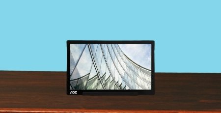 Full HD 1080P (1920x1080) Resolution of AOC I1601FWUX portable monitor